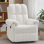 Fauteuil inclinable KORSER, fauteuils inclinables à bascule pour adultes, petits fauteuils inclinables pour petits espaces, fauteuil inclinable manuel avec poches latérales pour la chambre à coucher du salon