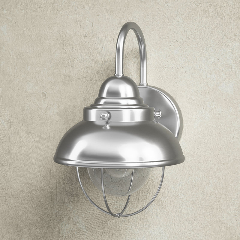 Audrey Wall Light, Brushed Stainless