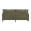 Canapé en tissu vert Dalton avec 2 coussins (coussin compressé)