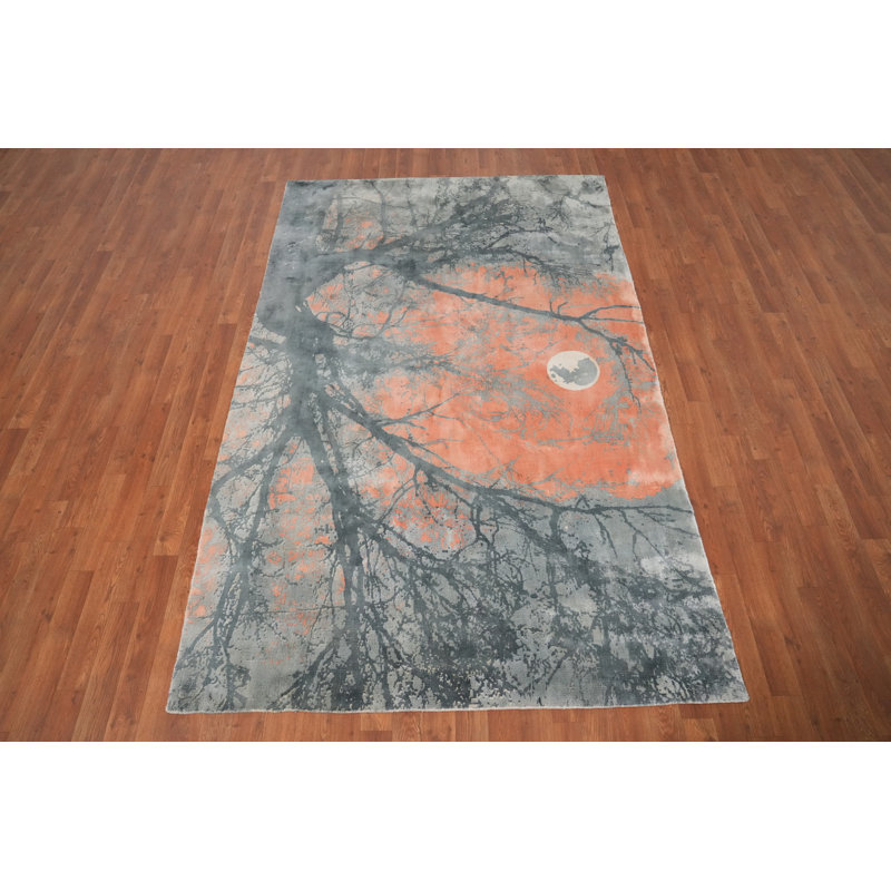 Tapis abstrait au clair de lune 5 x 8