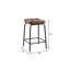 Ensemble de trois chaises de bar de 23 po en similicuir brun et noir