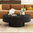 Elegant Fluted Coffee Table with Thick Top, Sturdy Base, Easy Assembly-1412692650