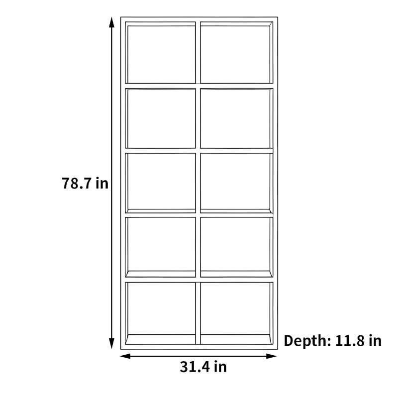 Goode, (5 tablettes) H 78,7 po x l 31,4 po x P 11,8 po