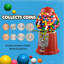Great Northern Popcorn Gumball Machine avec support et tirelire 15 po - Distributeur de bonbons Bubble Gum