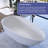59" Solid Surface Freestanding Soaking Bathtub in Matte White