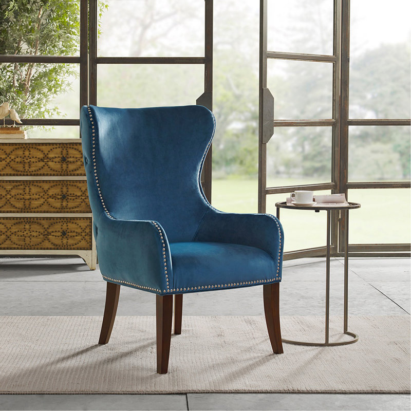 Button Tufted Back Accent Chair