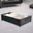 Under Bed Storage Box, Set of 2, Rolling Storage Bins with Clear Lids, Heavy-Duty Metal Frame