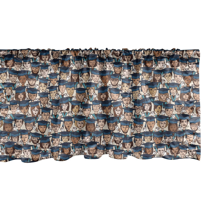 Ensemble de 2 cantonnières bleues Ambesonne