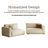 Beige Polyester Modular Sofa cushion Loveseat