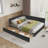 Modern Queen Size Storage Upholstered Tufted Bed Frame,sofa Bed Frame With Comfortable Backrest And Armrests-295574417