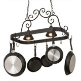 Elana Steel Handcrafted Rectangle Hanging Pot Rack