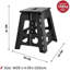 MantraRaj Folding Step Stool Lightweight Foldable for Kids (Black, Large)