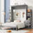 Murphy Bed Wall Bed With Shelves, Drawers And LED Lights-59453376-59453389