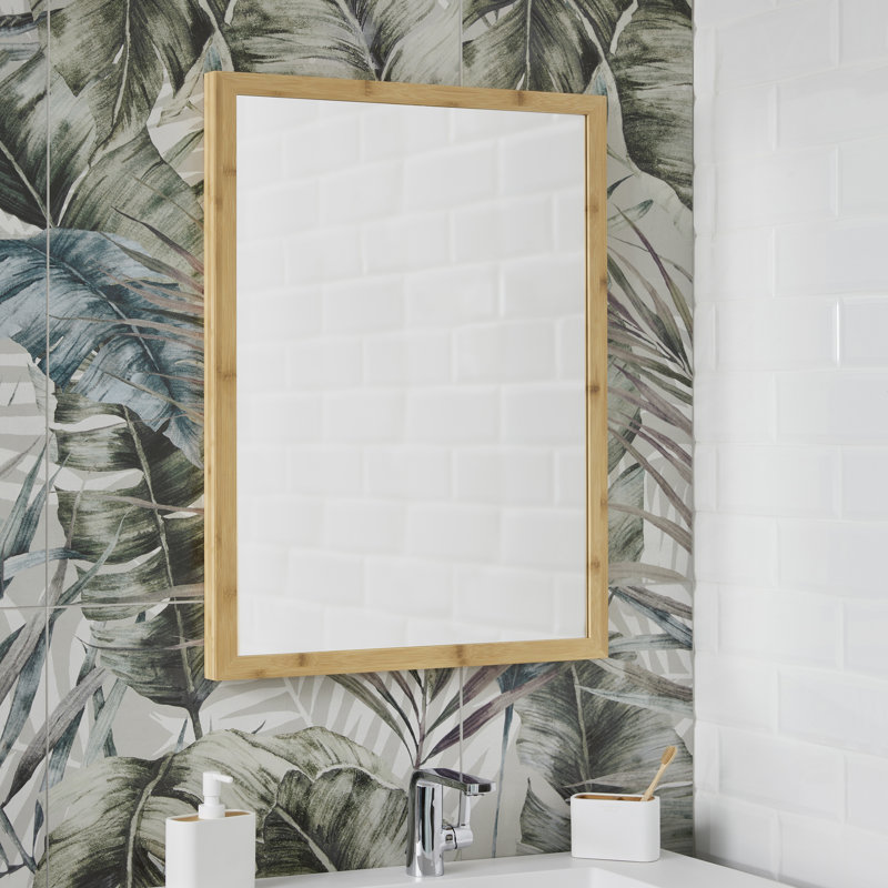 Virgil Wood Flat Wall Mirror
