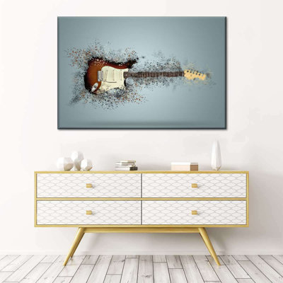 " Fading Stratocaster Guitar Canvas Print "