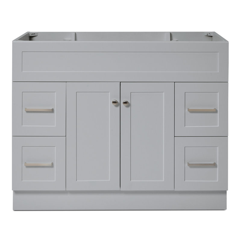 Base de meuble-lavabo simple 42 po Paulla, gris