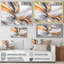Ascension de marbre orange clair et gris I - impression d'art mural abstrait en marbre-796206411-796206420-796206431