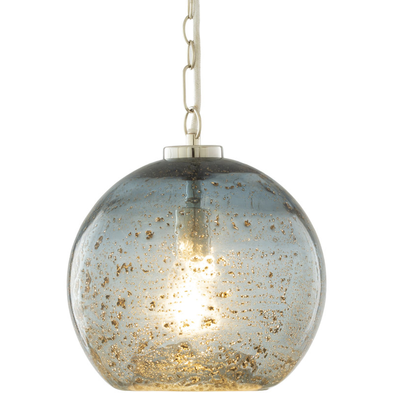 Luminaire suspendu sphère 1 lumière Demartino, Bleu