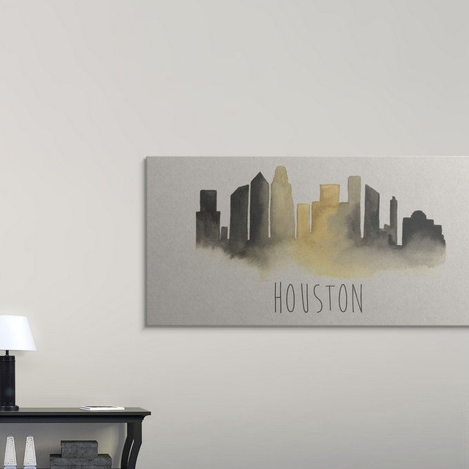 «City Silhouettes III», impression de Grace Popp, H 12 po x l 24 po x 1,5 po, Toile