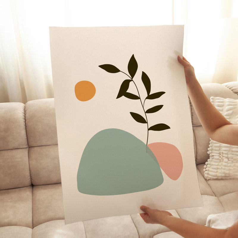«Botanical Boho Leaf», reproduction d'art non encadrée, H 30 po x l 20 po