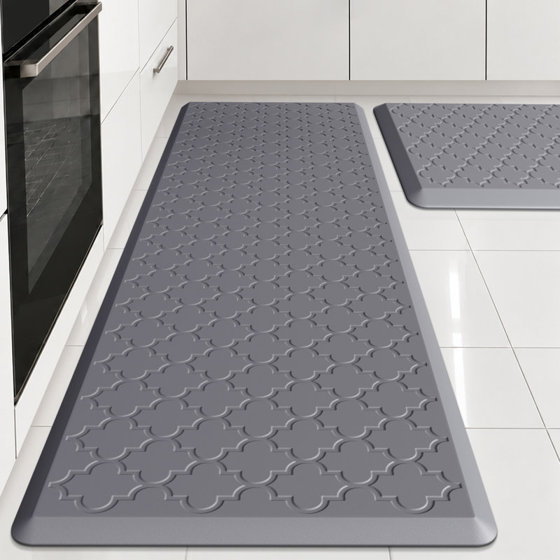 Anti-fatigue Mat, Runner 17.3" x 30" + 17.3" x 59", Gray