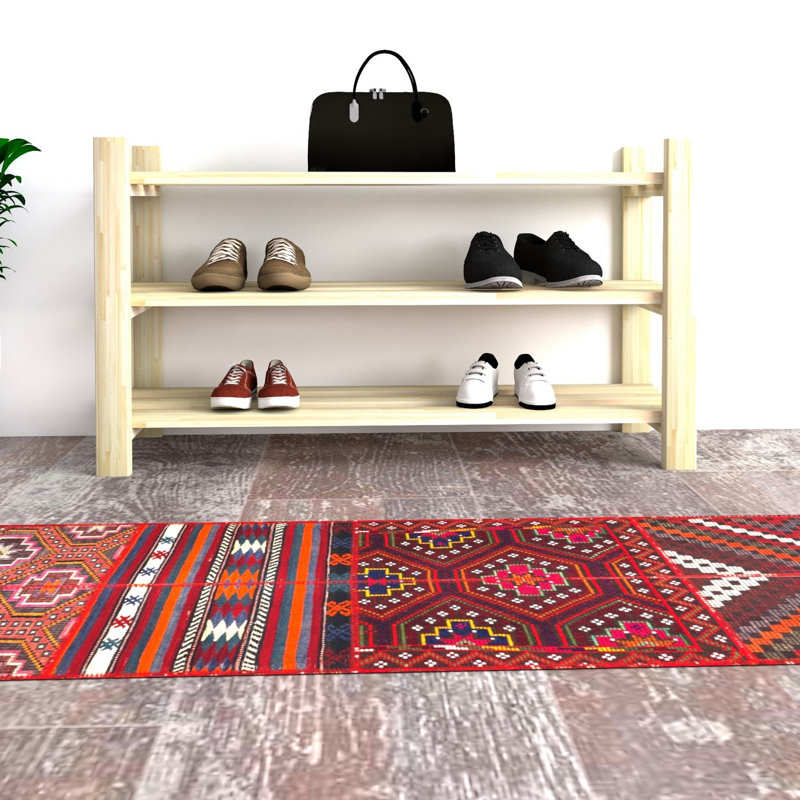9 Pair Solid Wood Shoe Rack