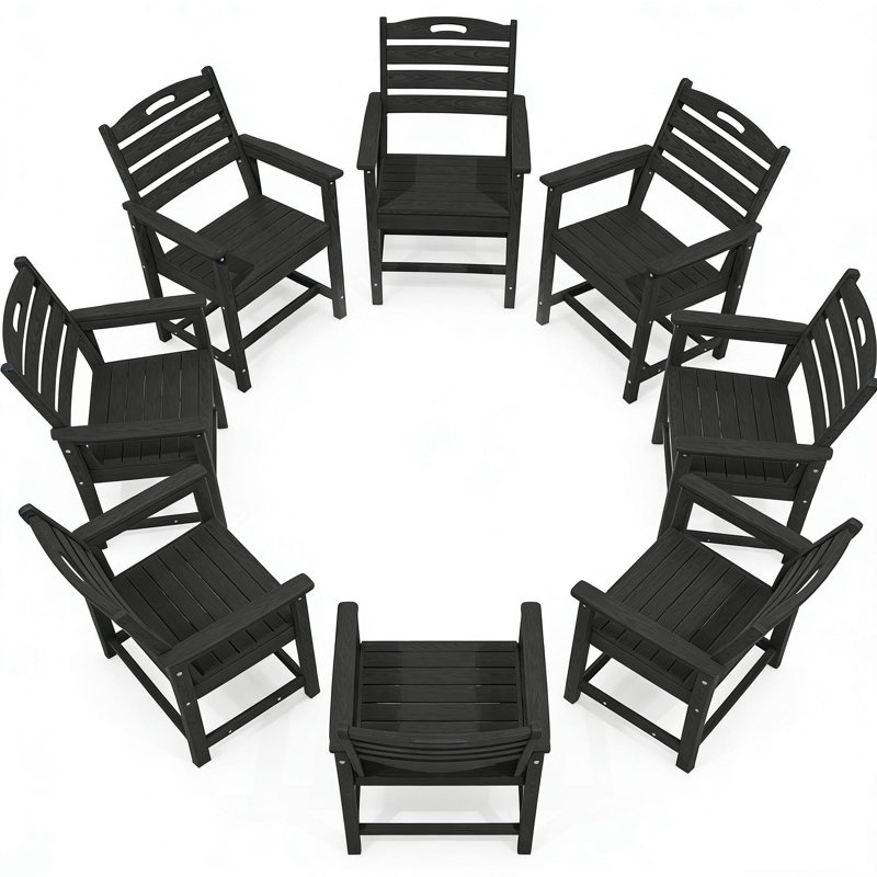 Chaise de patio 8 pièces Hdpe