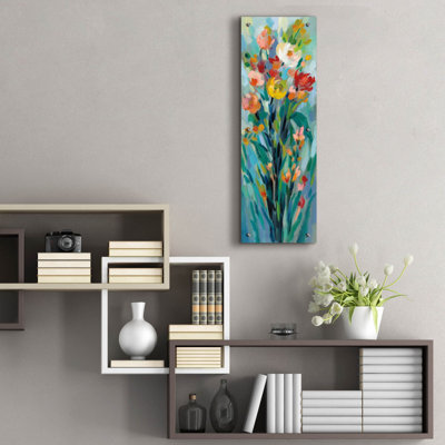 «Tall Bright Flowers I» par Silvia Vassileva, art mural en verre acrylique