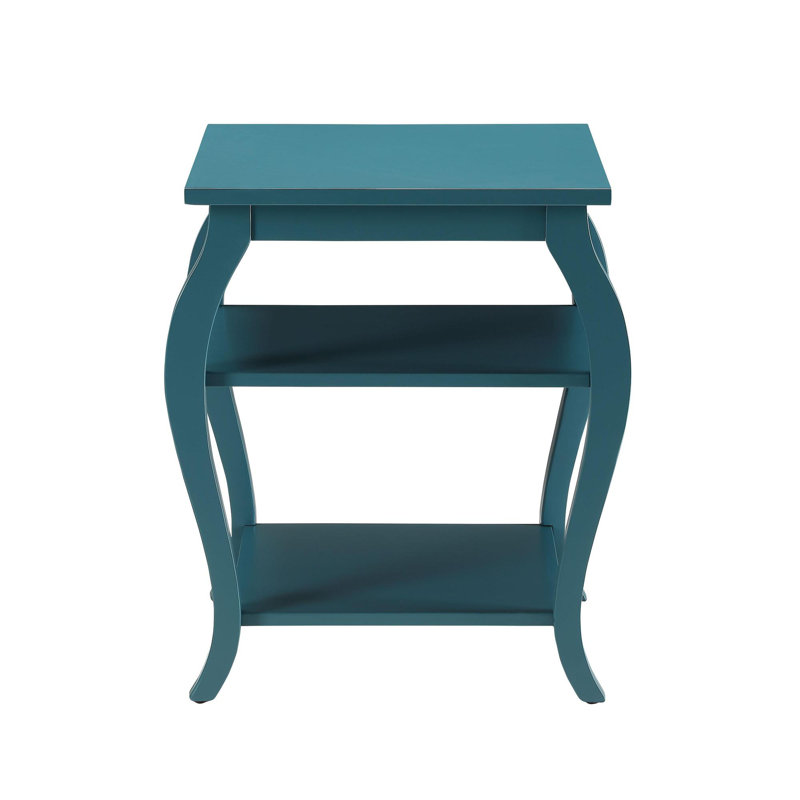 Becci Teal Finish Accent Table, Teal
