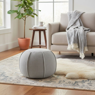 Pouf rond de 18 po de largeur