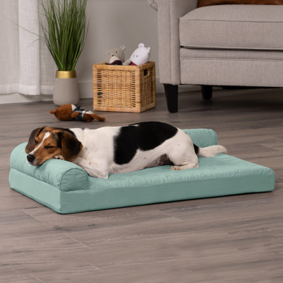 Paw Quilted Full Support L-Chaise Sofa Pet Bed