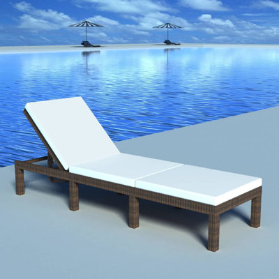 Chaise longue simple avec coussins 78 po Voegele