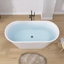 Baignoire de trempage autoportante en acrylique surdimensionnée 63 "x 29,5" pour deux personnes-93659335