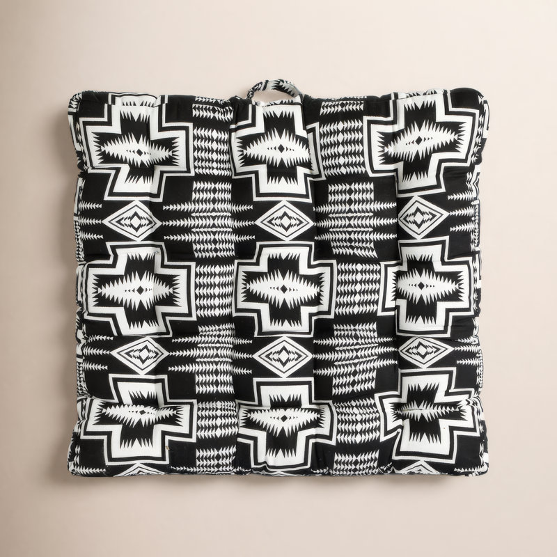 Coussin Sunbrella, Black/White Geometic Shapes