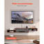 Meuble télé flottant, centre de divertissement mural de 70 po avec prise de courant et trou pour câble, étagère de télévision flottante moderne avec armoire de rangement pour lecteur DVD, boîte de câble, console de jeu, accessoire de télévision, bois