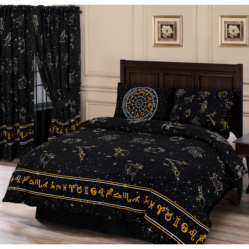 Rizo Celestial Duvet Cover Set, King Duvet Cover + 2 Standard Pillowcases