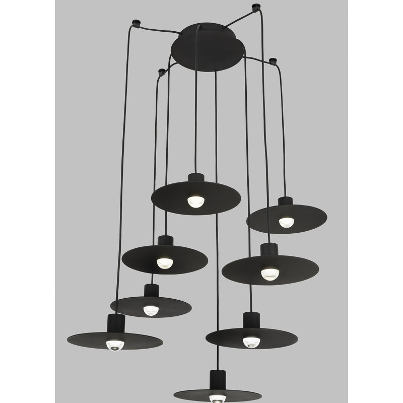 Eaves 8 - Light LED Pendant, Nightshade Black