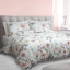 Ensemble d'édredon réversible en microfibre rose / blanc 