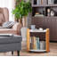 Keely Floor Shelf End Table