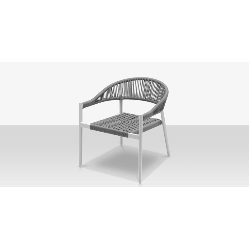 Méridienne Skye - Structure Tex avec Durarope, Blanc / gris