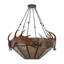 Luminaire suspendu en cuivre antique à 8 lumières Jamius