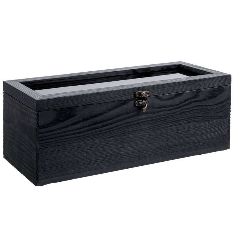 Black Wine Bottle Gift Box with Metal Latch