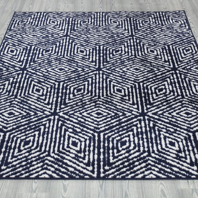 Machine Washable Non-Slip Rubberback Dot Area Rug For Living Room, Hallway