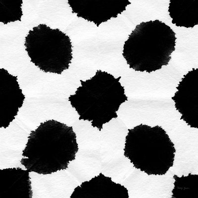 Aquarelle Edmere carré noir et blanc par Nancy Green
