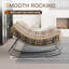 Très grande chaise berçante d'extérieur Papasan avec coussin, chaise berçante de patio pour porche, balcon et salon intérieur-228153144-211016393