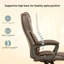 Fauteuil de direction en similicuir avec hauteur réglable et roulettes pivotantes, chaise de bureau ergonomique à haut dossier, pour la maison et le bureau