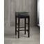 Ensemble de 2 tabourets de bar en similicuir transitionnel de 29 po de hauteur, structure en bois massif au fini espresso-1066635537