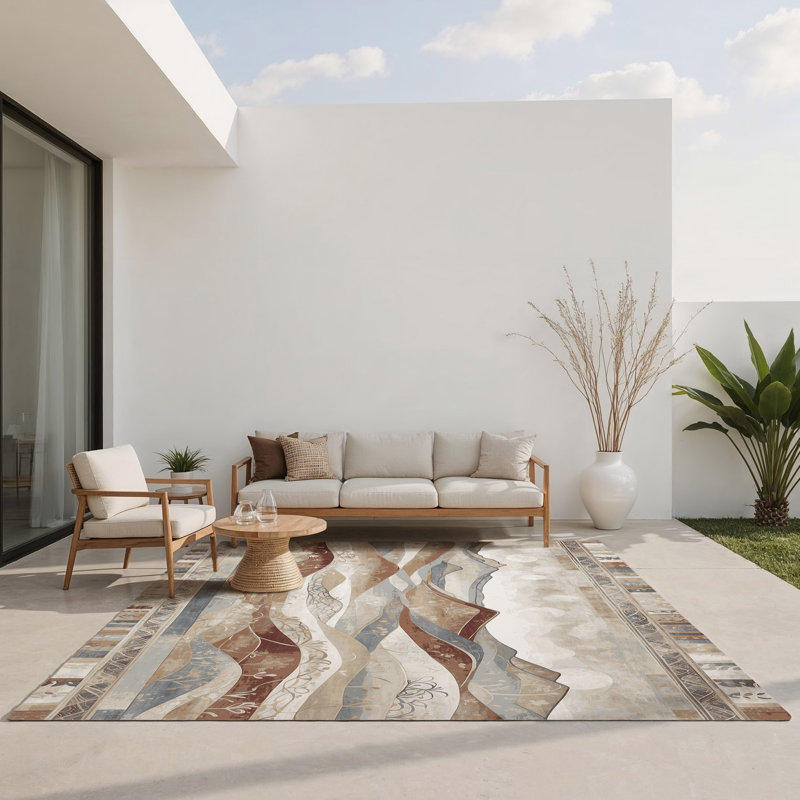 Tapis intérieur et extérieur Serene Pathway, Rectangle 1 pi 6 po x 2 pi 6 po