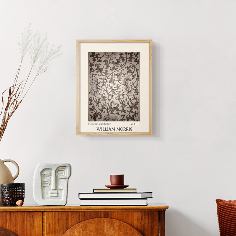 William Morris, reproduction encadrée LX, Naturel, H 14 po x l 11 po