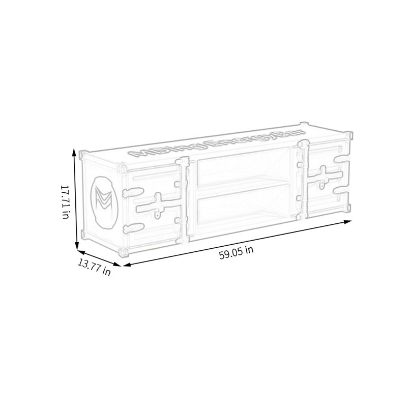 Crédence de rangement l 70,86 po Kadia, H 17,71 po x l 59,05 po x P 13,77 po